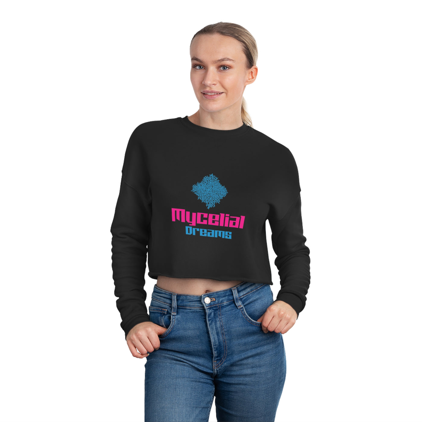 Mycelial Dream ~ Women's Cropped Sweatshirt