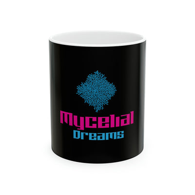 Mycelial Dreams ~ Ceramic Mug (Black)